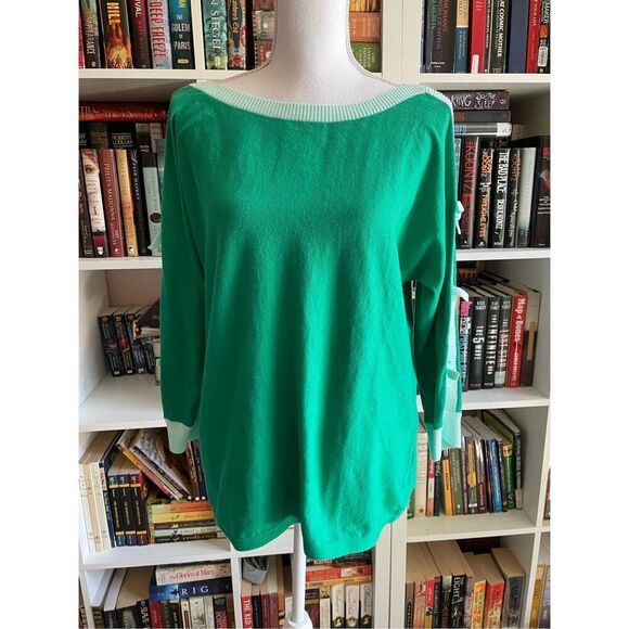 Lilly Pulitzer Emerald Green Crew Neck Sweater - Picture 1 of 7